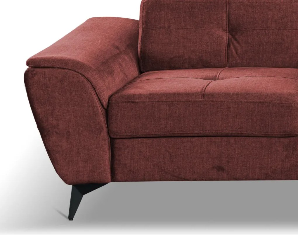 Rohová sedacia súprava Sergio, tehlová látka, pravý roh