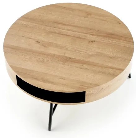 Konferenčný stolík CAMILA 41x80 cm zlatý dub/čierna