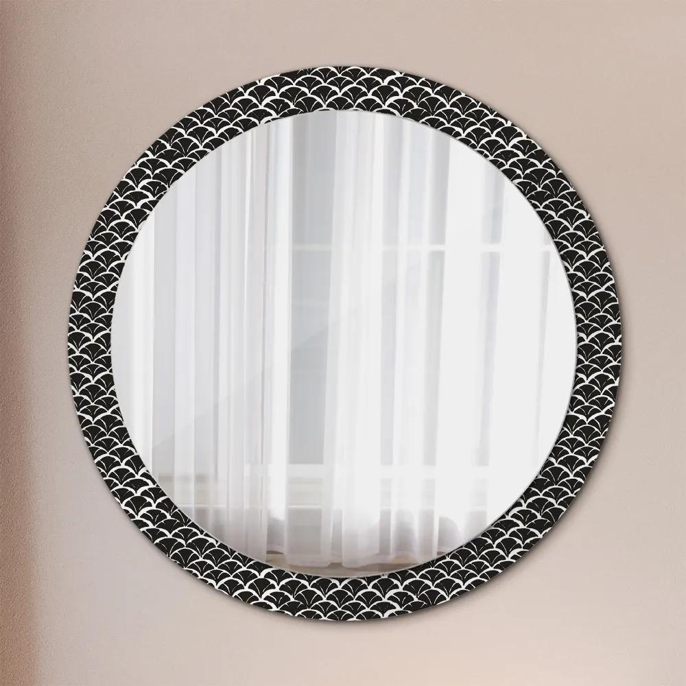 Okrúhle ozdobné zrkadlo Orientálne stupnice fi 90 cm