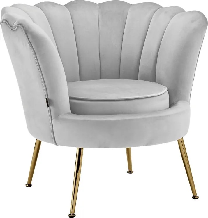 Svetlosivé zamatové kreslo Kelsey – Støraa