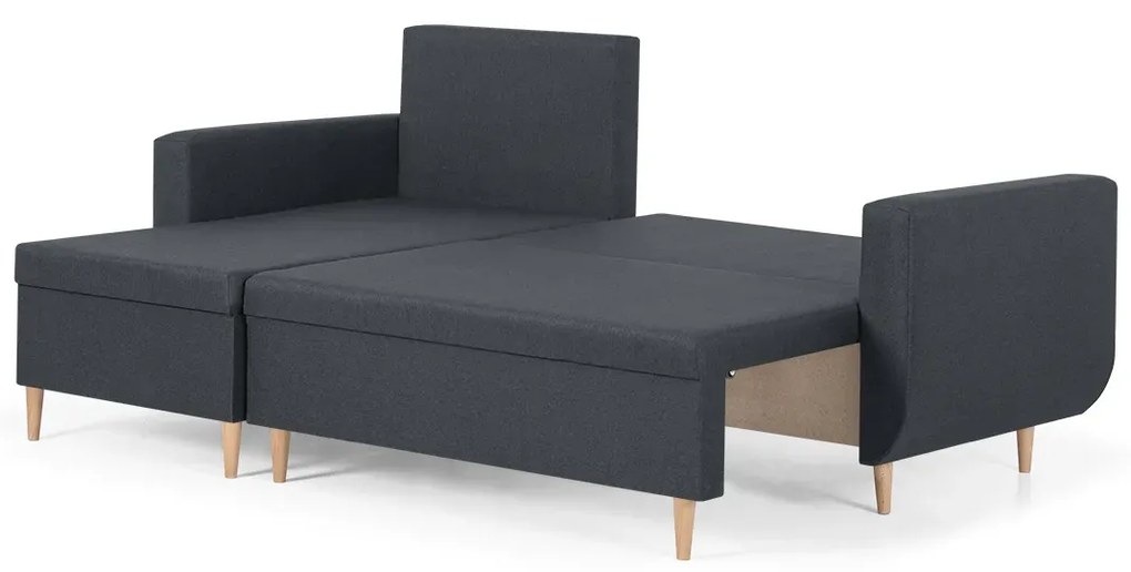 Rozkládací rohová sedací souprava DORIS Šedá