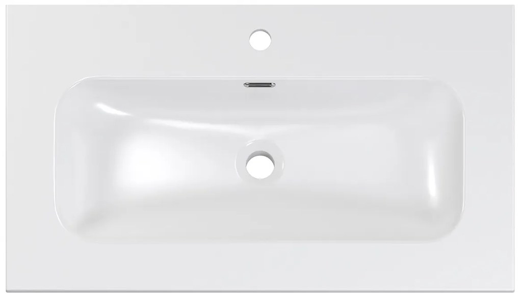 Závesná skrinka Bella kašmír so zápustným umývadlom 80 cm kašmír