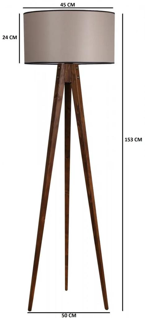 Stojacia lampa Tripod Ceviz 153 cm orechová