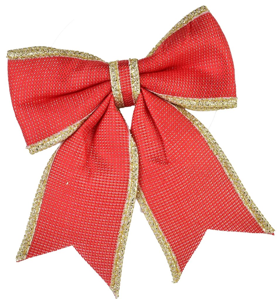 Vánoční dekorativní mašle Santa Lila 18x20 cm červeno-zlatá