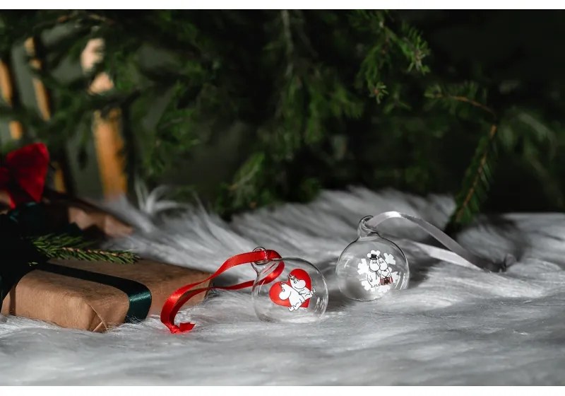 Set vianočných ozdôb Moomin Heart/Snowflake 5cm / 2ks