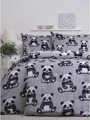 Obliečky mikroplyš Exclusive – Panda 140 × 200 cm, 70 x 90 cm