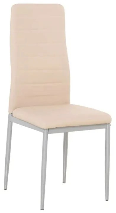 Stolička s moderným a jednoduchým dizajnom púdrová ekokoža