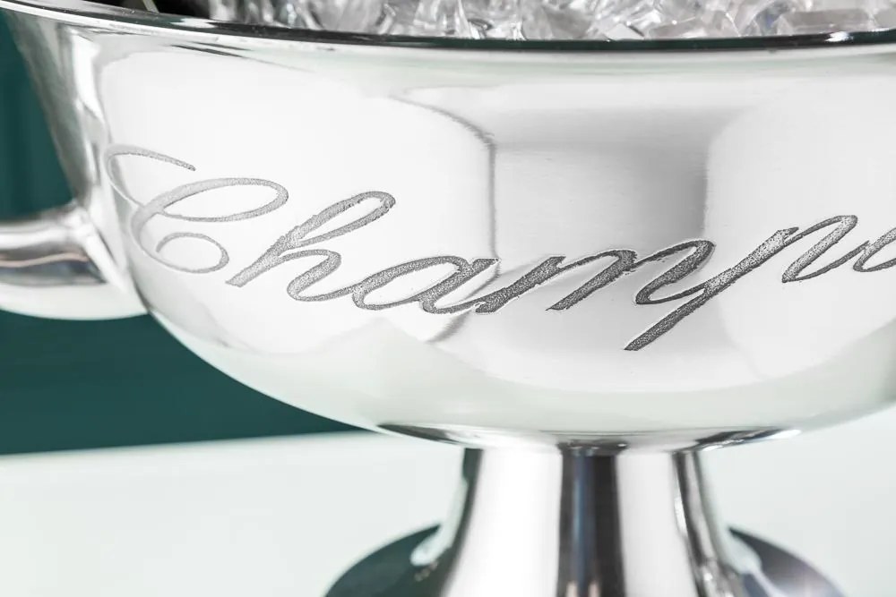 Invicta Interior - Exkluzívny chladič na šampanské CHAMPAGNE 65 cm strieborný leštený