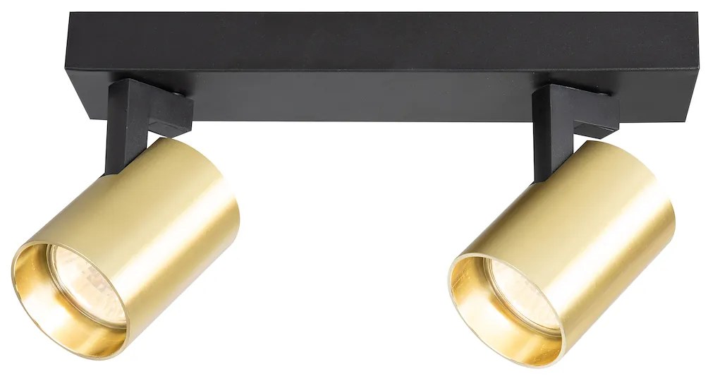 Bodové svietidlo Volf, 2x zlaté kovové tienidlo, b