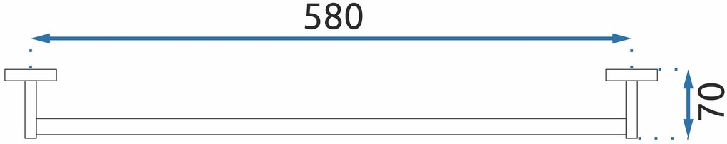 Rea príslušenstvo, 1-ramenný vešiak do kúpeľne na uteráky MIST 1, chrómová, REA-80015