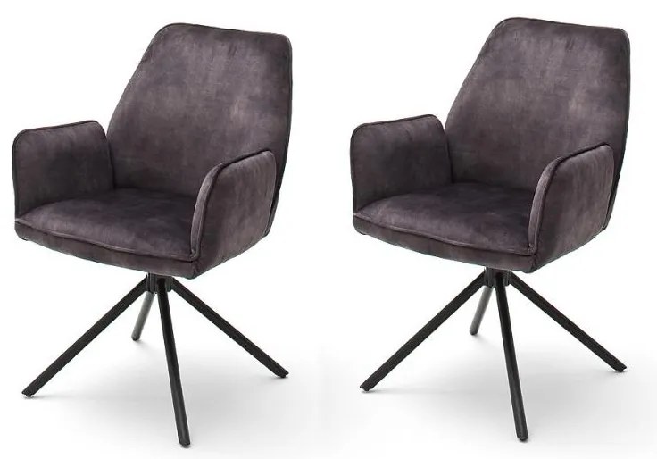 Jedálenské stoličky NEXORO, 2 ks, antracit