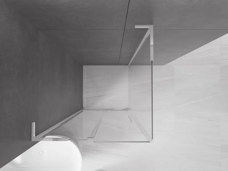 Mexen Velar L, sprchový kút s posuvnými dverami 90 x 90 cm, 8mm číre sklo, chrómová, 871-090-090-03-01