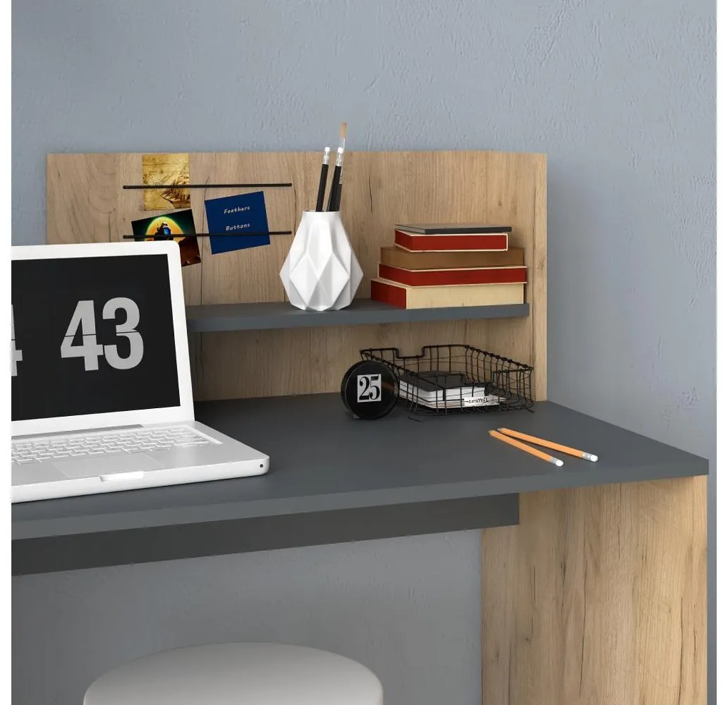 PC stolík Potentes (dub artisan + grafit). Vlastná spoľahlivá doprava až k Vám domov. 1119406