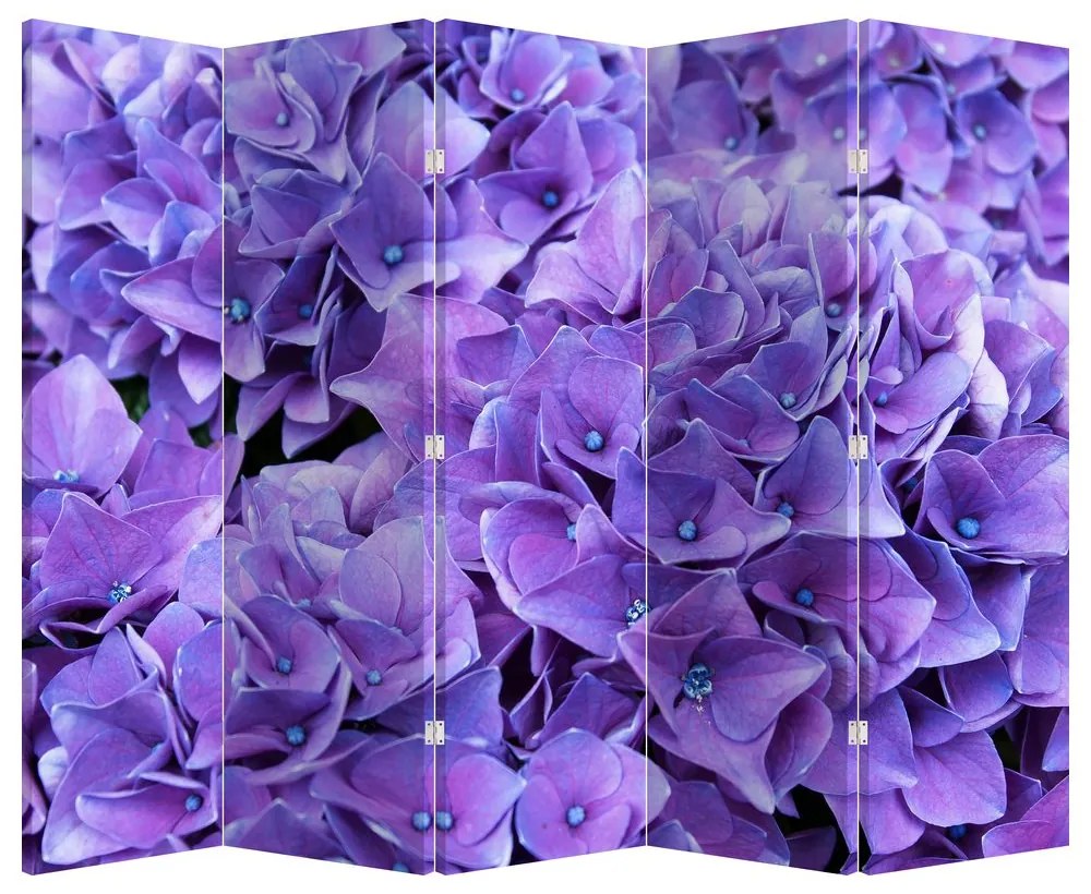 Paraván - Fialová kvetina (210x170 cm)