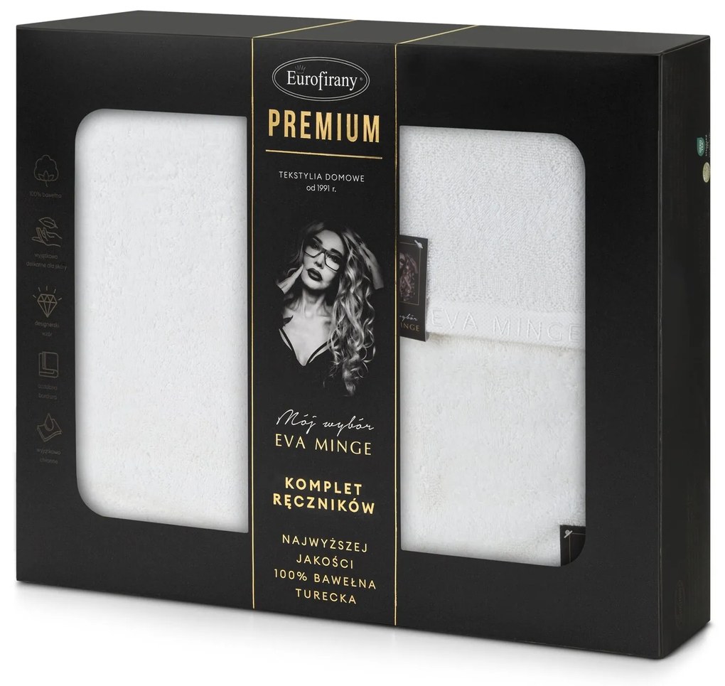 FROTÉ UTERÁK EVA MINGE VENUS SADA 1KS 30X50 CM, 1KS 50X90 CM, 1KS 70X140 CM BIELA