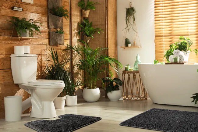 Sada kúpeľňových koberčekov SYNERGY glamour / lurex, sivá