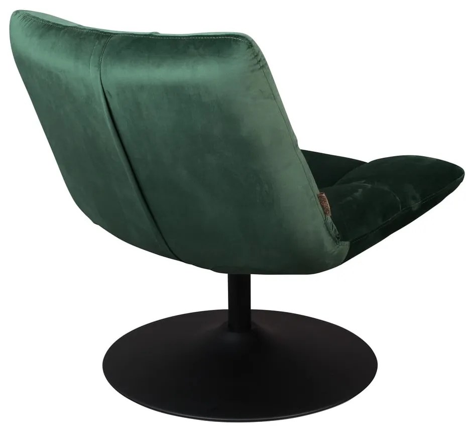 Zelené zamatové kreslo Dutchbone Bar