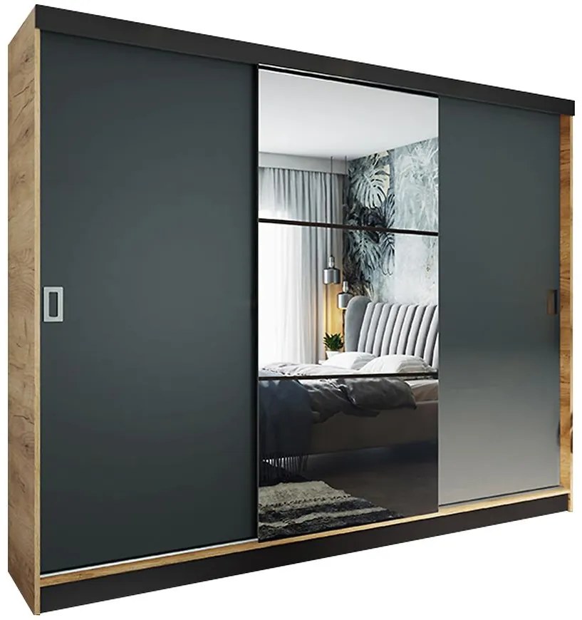 Skriňa Retro 200 5L craft / dvierka grafit