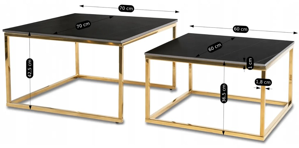 PROXIMA.store - Set konferenčných stolíkov TENOR FARBA: biela