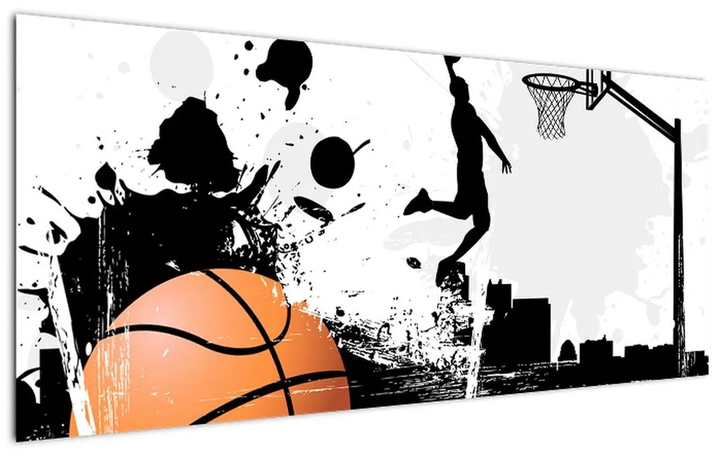 Obraz - Hráč basketbalu (120x50 cm)