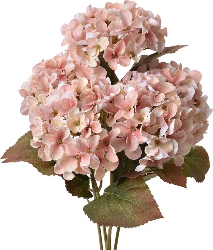 Ružová umelá kvetina hortenzie Hydrangea - 18*16*44 cm