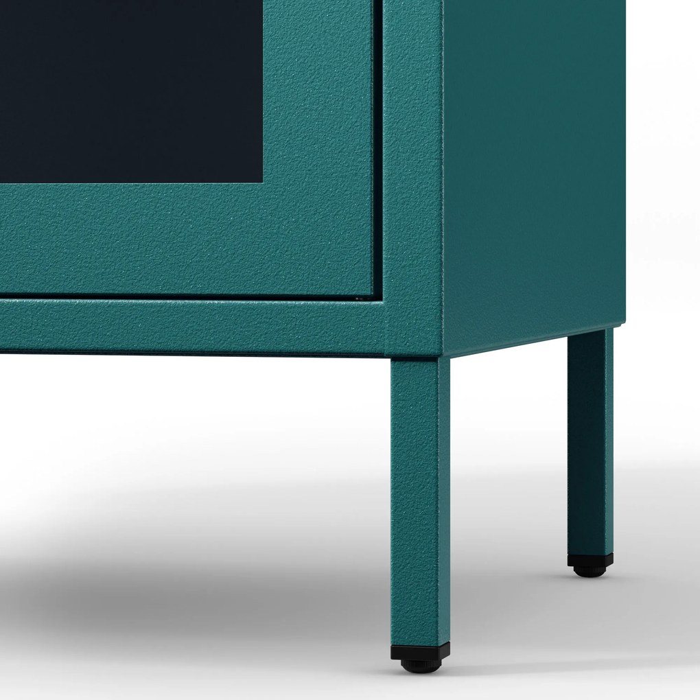 Vitrína LUIGI, 500 x 1800 x 350 mm, Modern: morská modrá