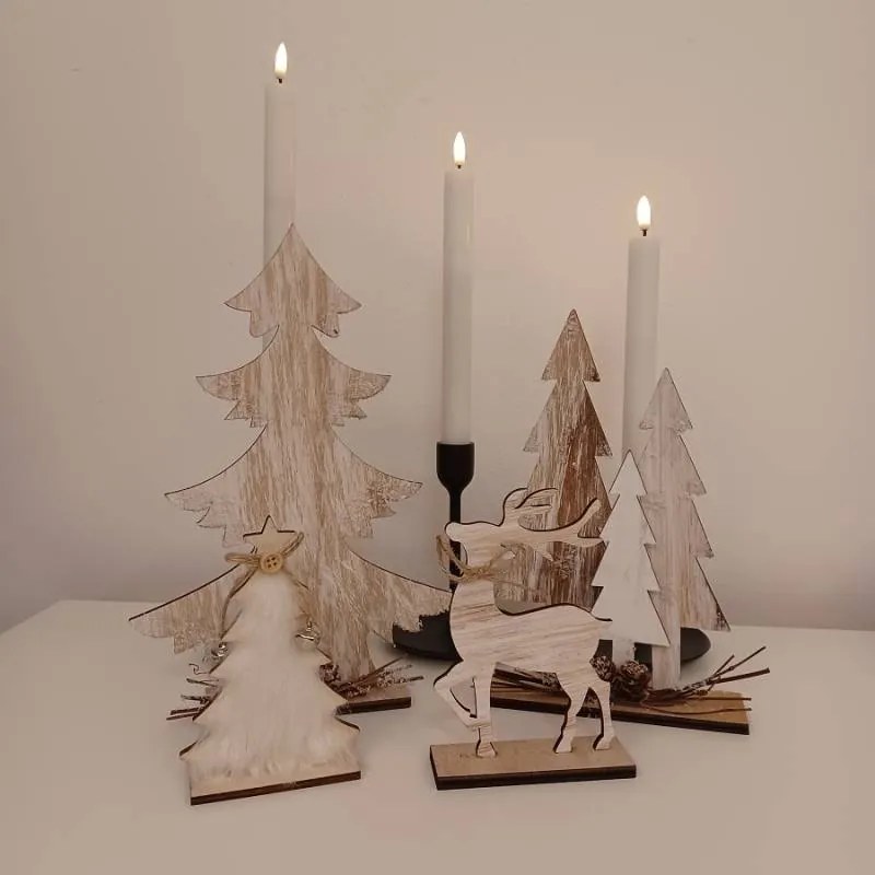 DECOLED Dekorace, jelen, 10,5 x 3,5 x 15,2 cm