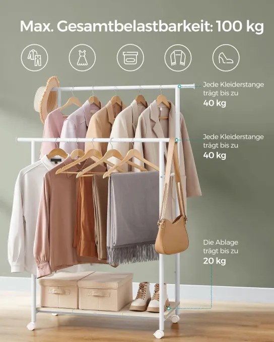 Závesný stojan na kolieskach HSR152W01