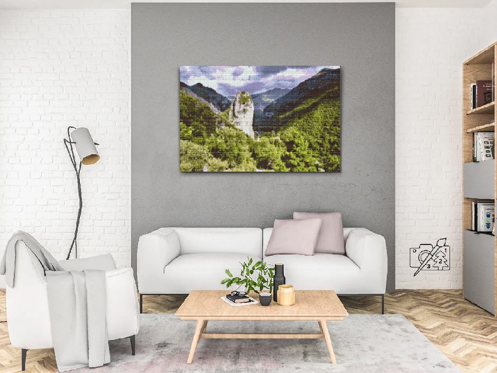 Gario Diamantové maľovanie Orsomarso, Kalábria Rozmery: 120 x 80 cm, Rámovanie: S vnútorným rámom, Diamanty: Okrúhle