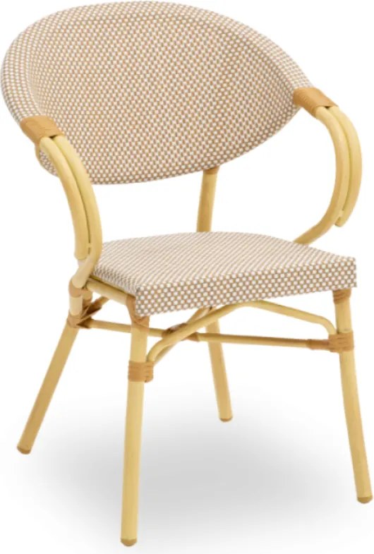 VENUS záhradná stolička s podrúčkami beige