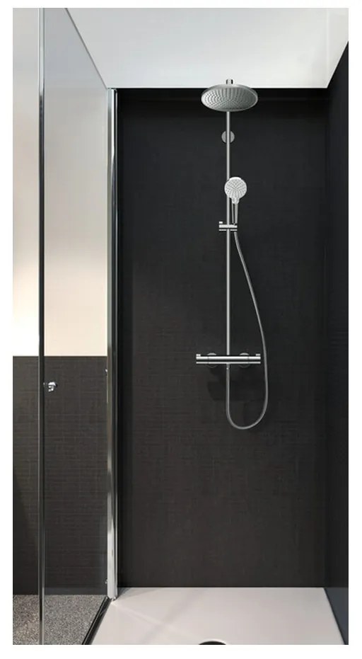 Hansgrohe Crometta S, showerpipe 240 1jet EcoSmart 9 l/min s termostatom, chróm, HAN-27268000
