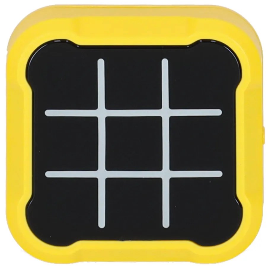 KIK Elektronická logická hra 4v1 Tic-Tac-Toe, Memory a Hit the Mole, žltá