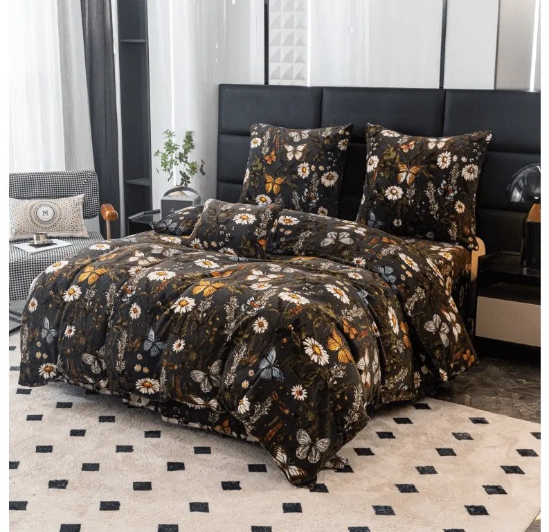 Mikroplyšové obliečky MEADOW BUTTERFLY farebné Rozmer obliečky: 70 x 90 cm | 140 x 200 cm