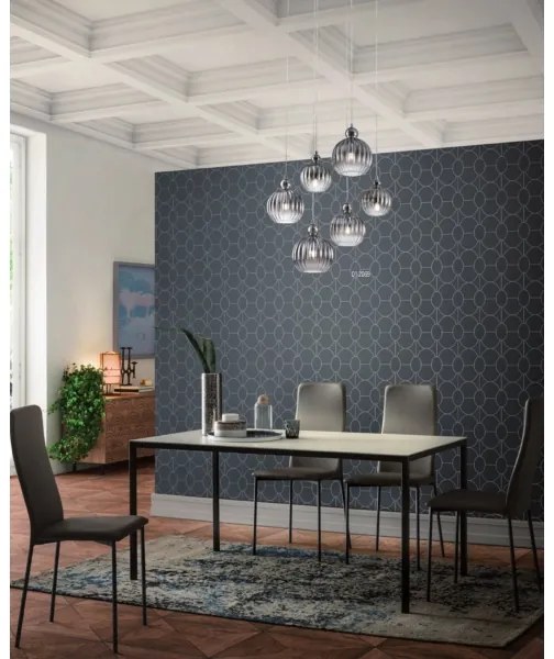 Redo 01-2069 - Luster na lanku PLUMEN 6xE14/42W/230V šedá