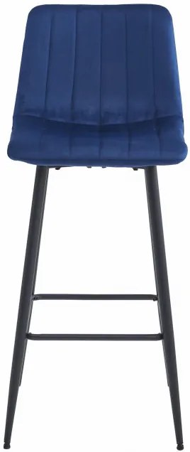 Set dvoch barových stoličiek POZZA zamatové granátové (čierne nohy) 2 ks