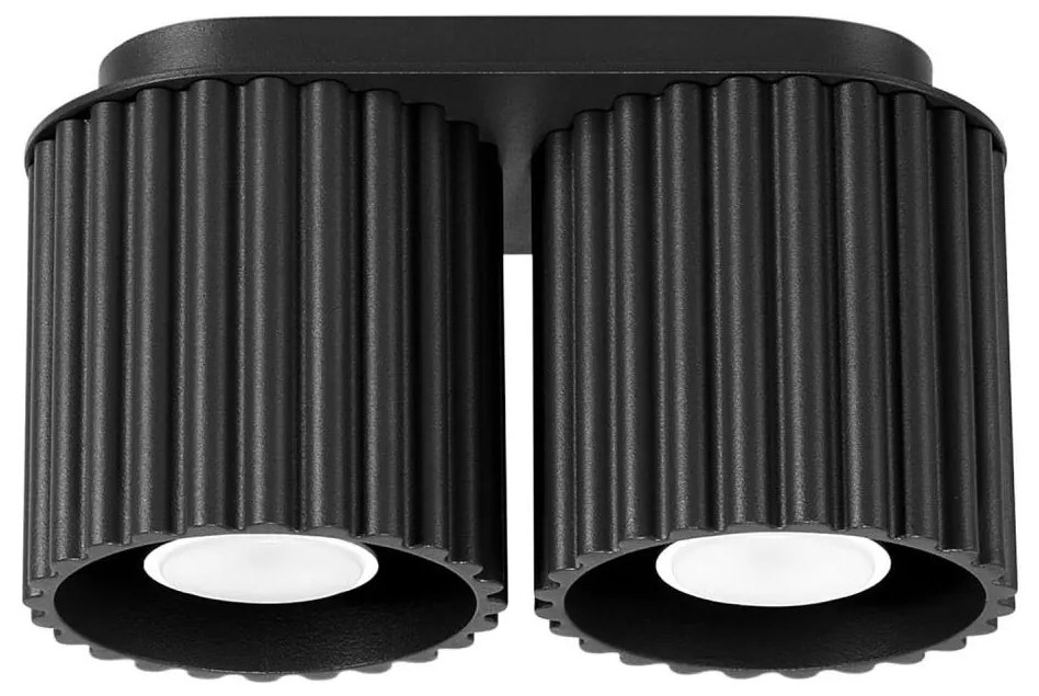 Sollux SL.1785 - Bodové svietidlo AURA 2xGU10/10W/230V čierne