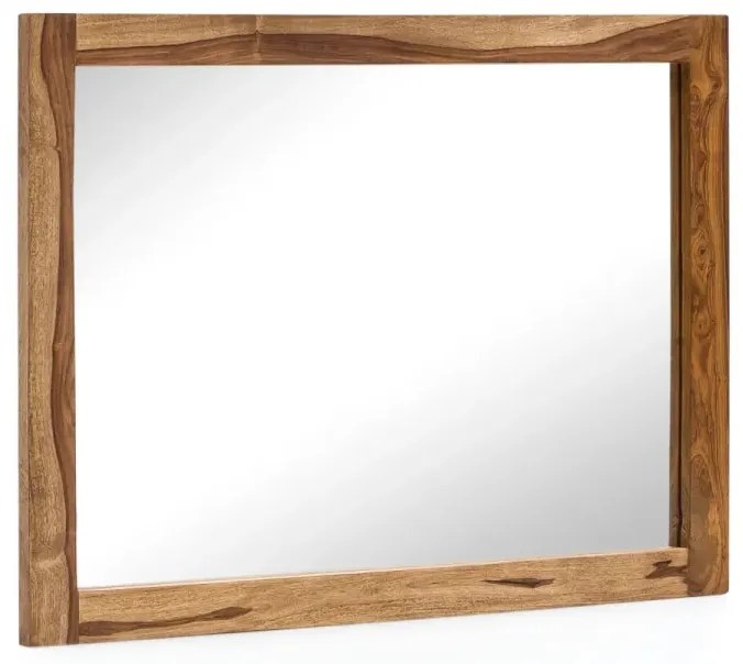 furniture-nabytek.cz - Masivní koupelnové zrcadlo Lagos z palisandru, lakované, hnědé – 80×60 cm