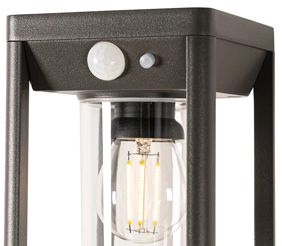Vonkajšia nástenná lampa tmavosivá vrátane LED a stmievateľného svetla na solárny pohon - Sonne