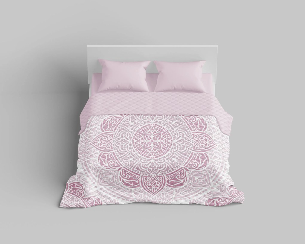 Detexpol Luxusný prehoz na posteľ 220x240 cm - Mandala pink