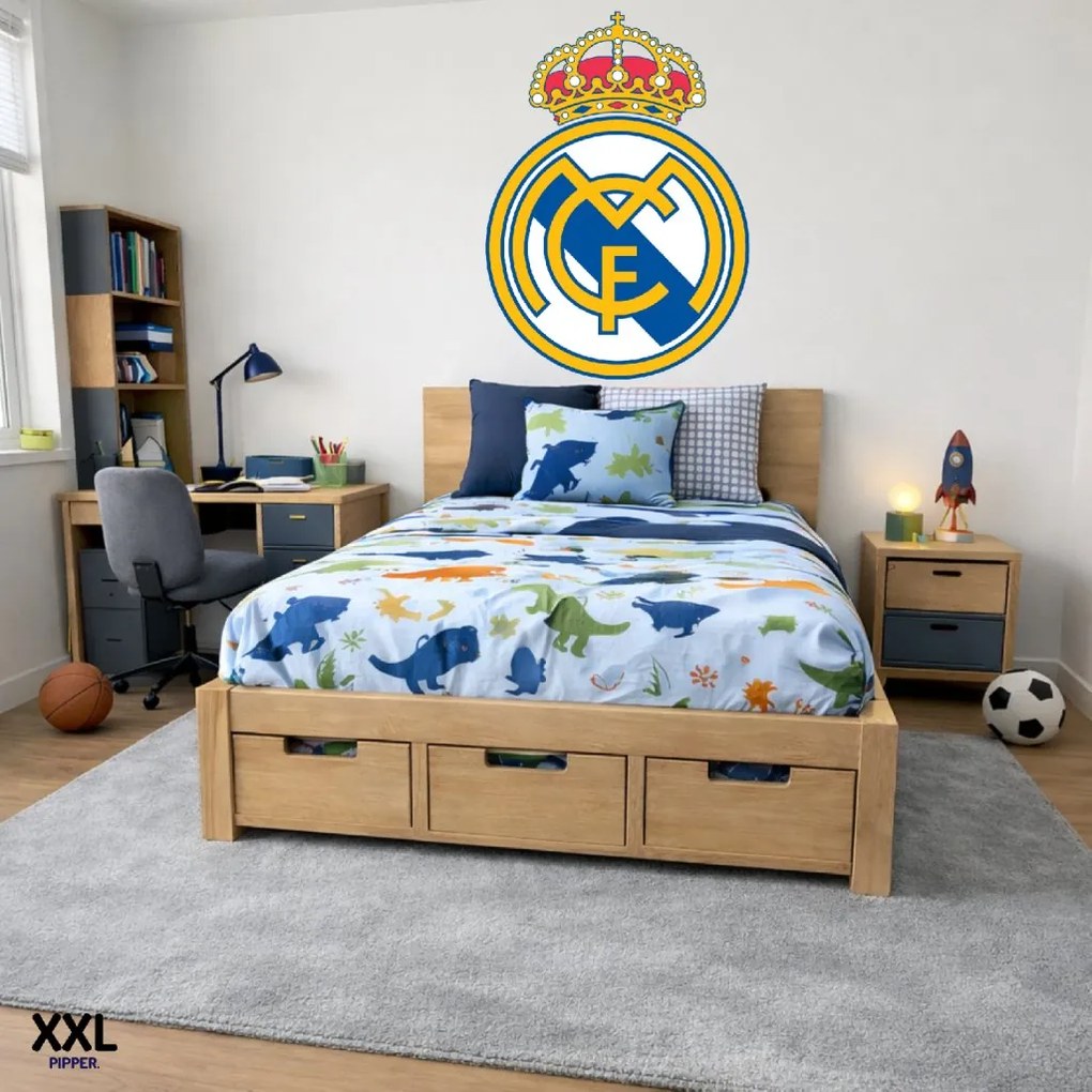 Textilná nálepka na stenu - logo "Real Madrid FC" Veľkosť: 100 cm