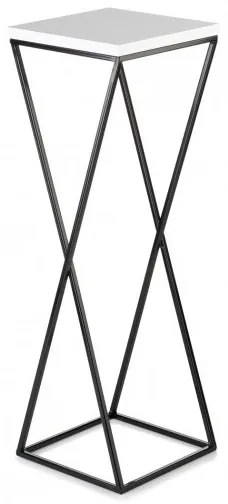 Stojan na kvety LOFT 70x24 cm čierna/biela