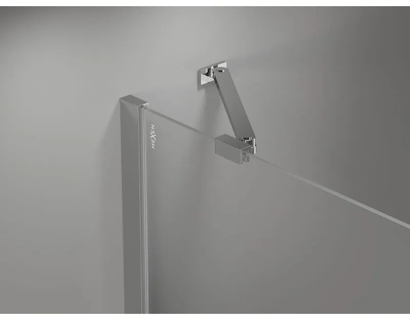 Mexen, Mexen Mist výklopné sprchové dvere 130 cm, transparentné, chróm - 8A4-130-001-01-00