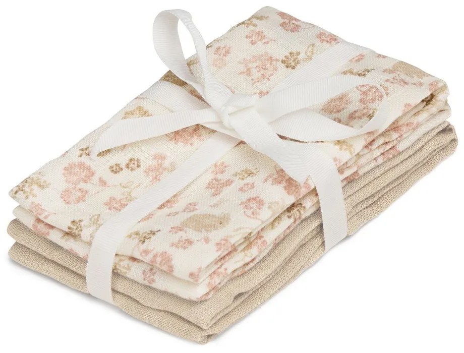 Béžové žinky v súprave 4 ks z Bio bavlny 30x30 cm Augusta – Cam Cam Copenhagen