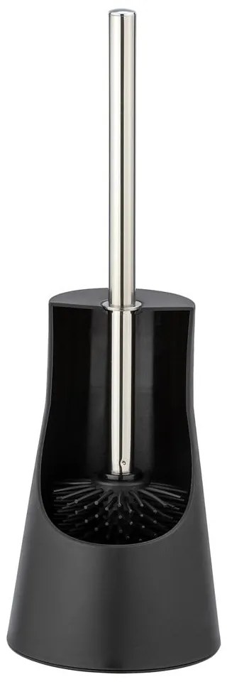 Čierna silikónová toaletná kefa Wenko Arese