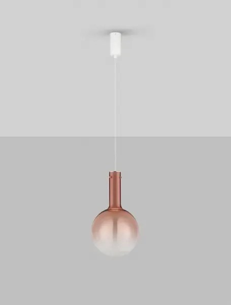 LED stmievateľný ružovo-zlatý dizajnový luster Nostos