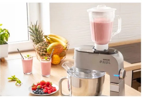 Sencor kuchynský robot 1700W s nerezovou miskou, matný chróm