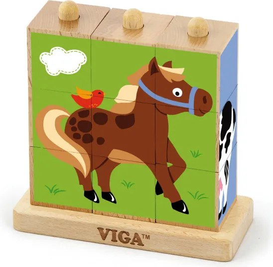 Puzzle kocky Viga 50833 farma