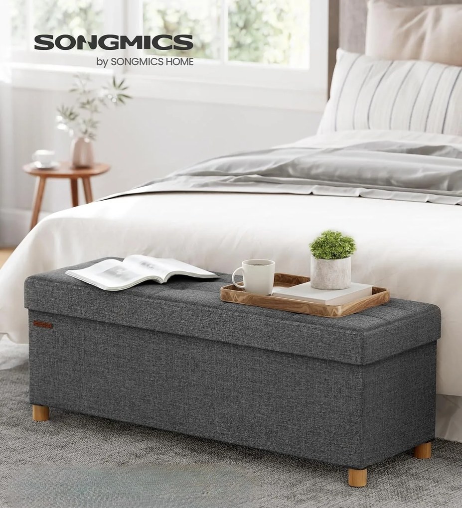 Taburet Engl s úložným prostorem šedý