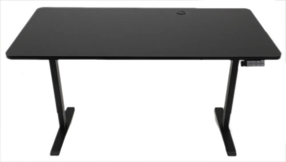 Výškovo nastaviteľný elektrický stôl BestBerg BBAT-16BB / rozmer 160x80 cm / výška 85-130 cm / čierny