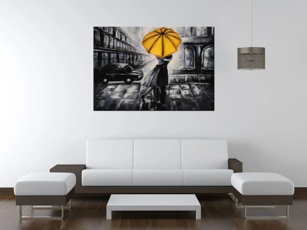 Gario Obraz na plátne Žltý bozk v daždi Rozmery: 90 x 60 cm
